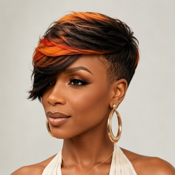 Bequeen Colorful Side Part Wave Sexy Topper