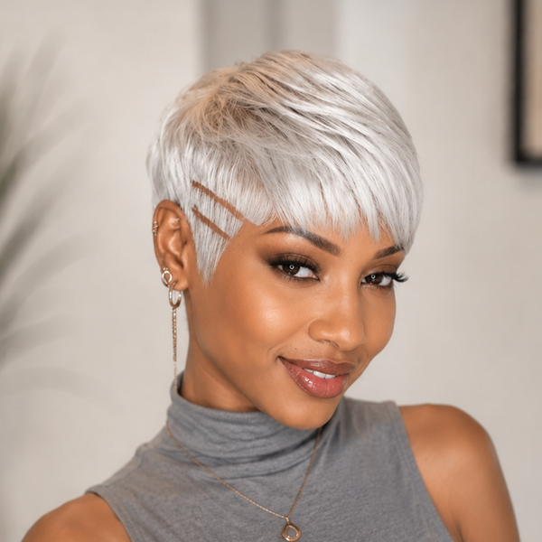 Bequeen Cool Silver Full Lace Wig