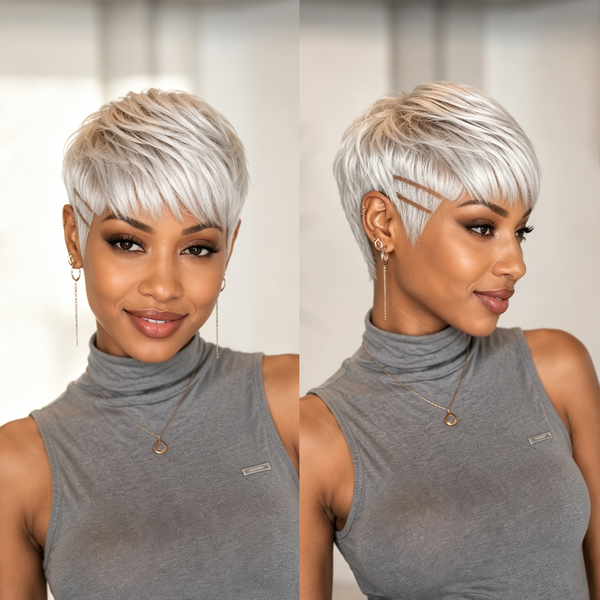 Bequeen Cool Silver Full Lace Wig