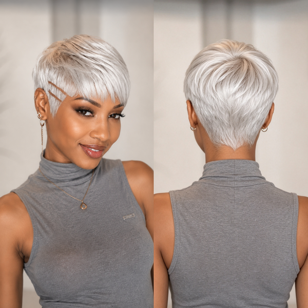 Bequeen Cool Silver Full Lace Wig
