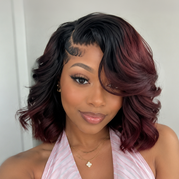 Bequeen Curly Side Part Short Guleless Wig