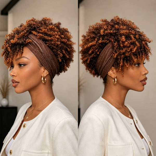 Bequeen Curly Sunset Workout Wig With Hair Tie