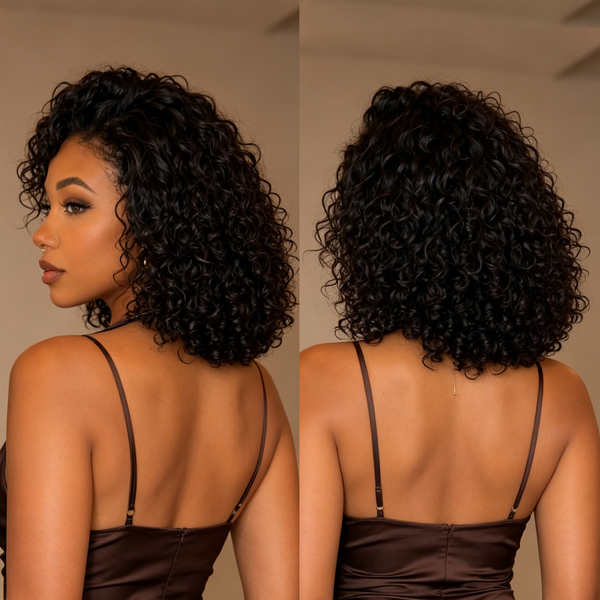 Bequeen Curly Wave Long Lace Bob Wig