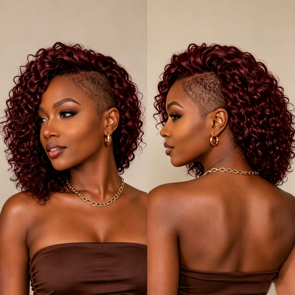 Bequeen Curly Wave Short Natural Black Topper