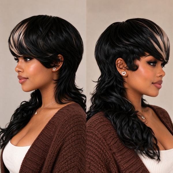 Bequeen Dragon Mullet Glueless Wig