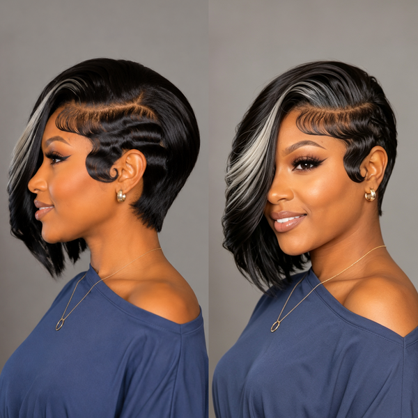 Bequeen Fashion Side Part Long Bob Wig
