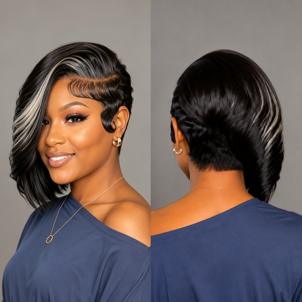 Bequeen Fashion Side Part Long Bob Wig