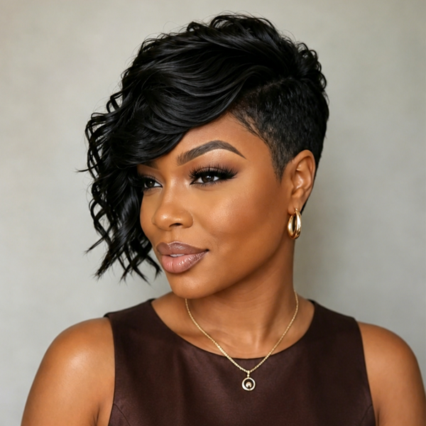 Bequeen Fashion Wave Natural Black Topper