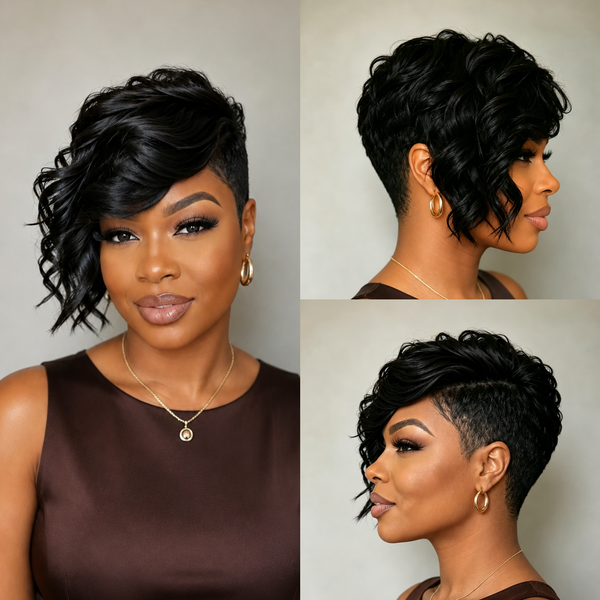 Bequeen Fashion Wave Natural Black Topper