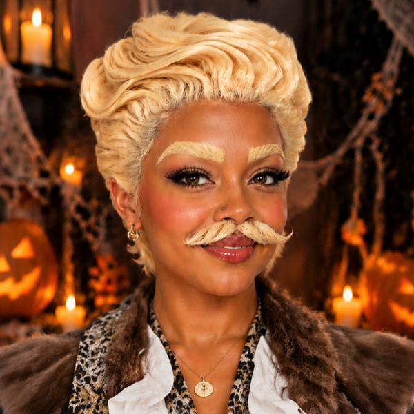 Bequeen Frontal Lace Blonde Pretty Pixie Halloween Wig Set
