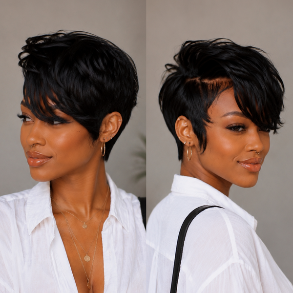 Bequeen Full Lace Side Part Pixie Wig