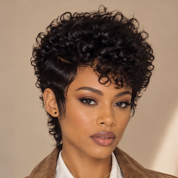 Bequeen Full Lace Special Scalp Full lace Pixie Wig-1