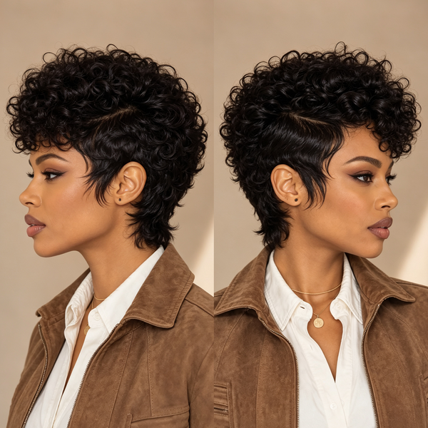 Bequeen Full Lace Special Scalp Full lace Pixie Wig-1