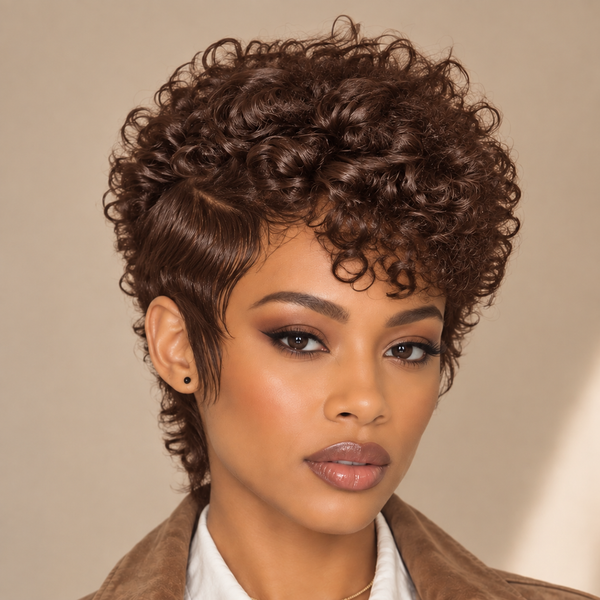 Bequeen Full Lace Special Scalp Full lace Pixie Wig-1