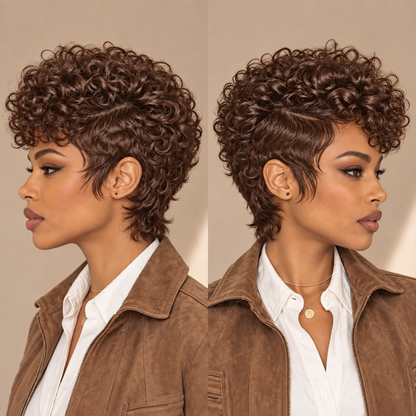 Bequeen Full Lace Special Scalp Full lace Pixie Wig-1