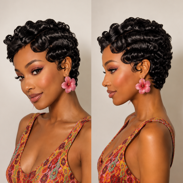 Bequeen Full Lace Special Scalp Full lace Pixie Wig-2