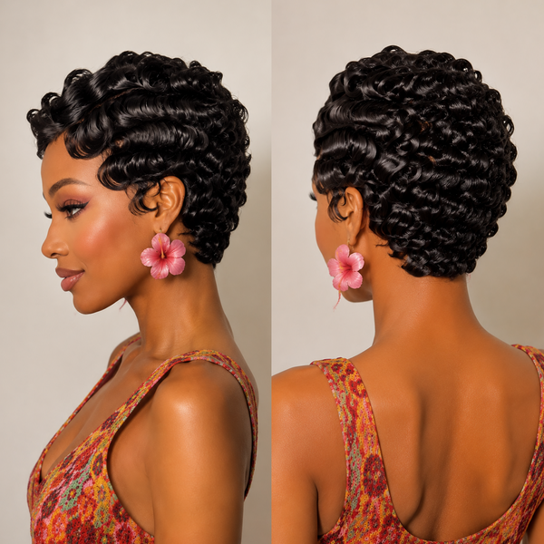 Bequeen Full Lace Special Scalp Full lace Pixie Wig-2