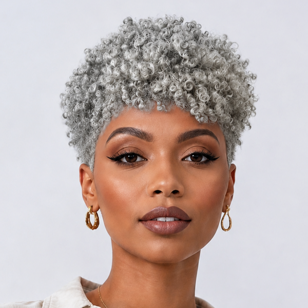 Bequeen Golden Curly TWA Special Made Pixie Wig