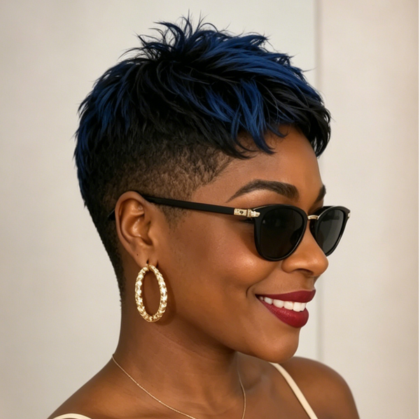 Bequeen Highlight Blue Lace Fashion Topper