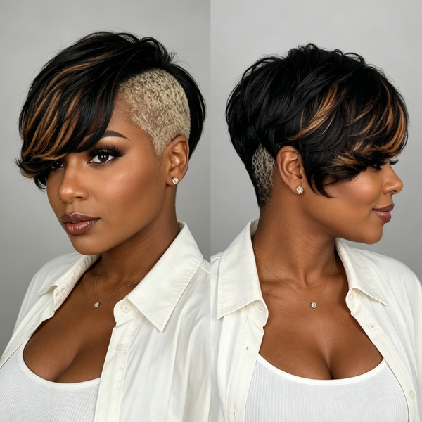 Bequeen Honey Swirl Side Part Machine Made Topper