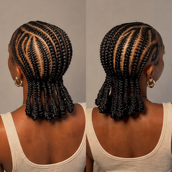 Bequeen Layer Black Braid Full Lace Wig