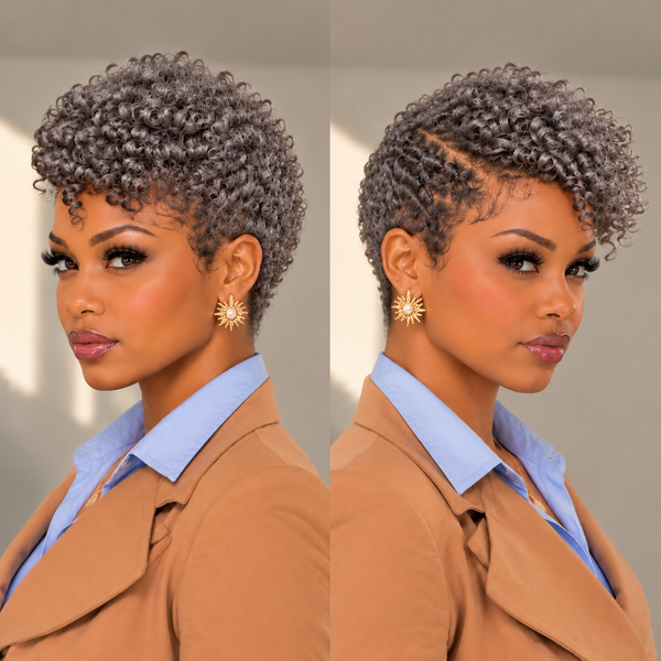 Bequeen Luxurious Customized Curl Pixie Cut Human Hair Wig
