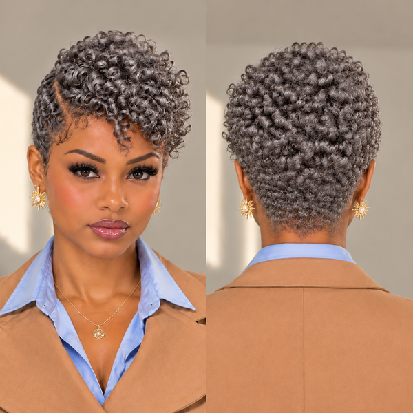 Bequeen Luxurious Customized Curl Pixie Cut Human Hair Wig