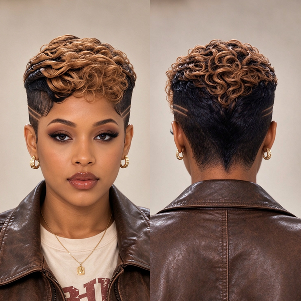 Bequeen Machine Made Curls Mixed Colors Topper