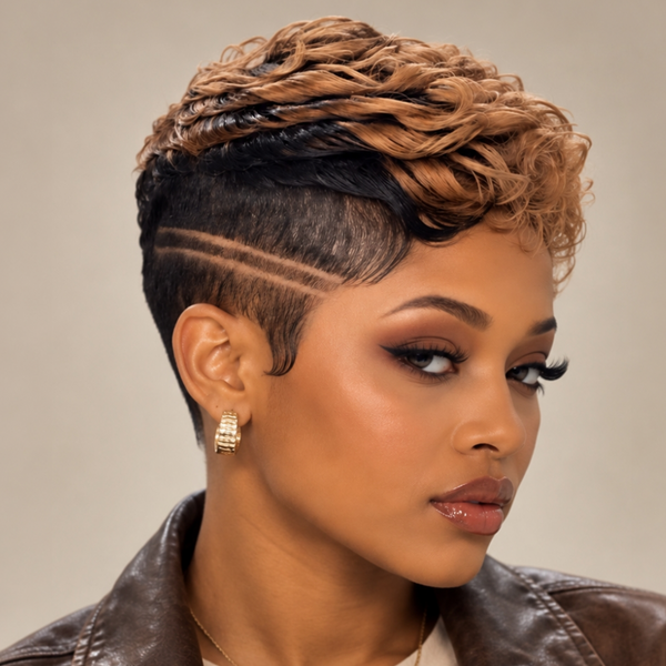 Bequeen Machine Made Curls Mixed Colors Topper