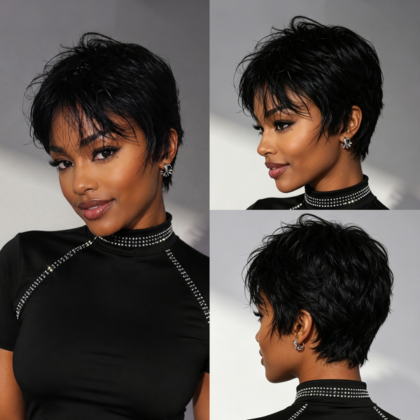 Bequeen Natural Black Full Lace Wig