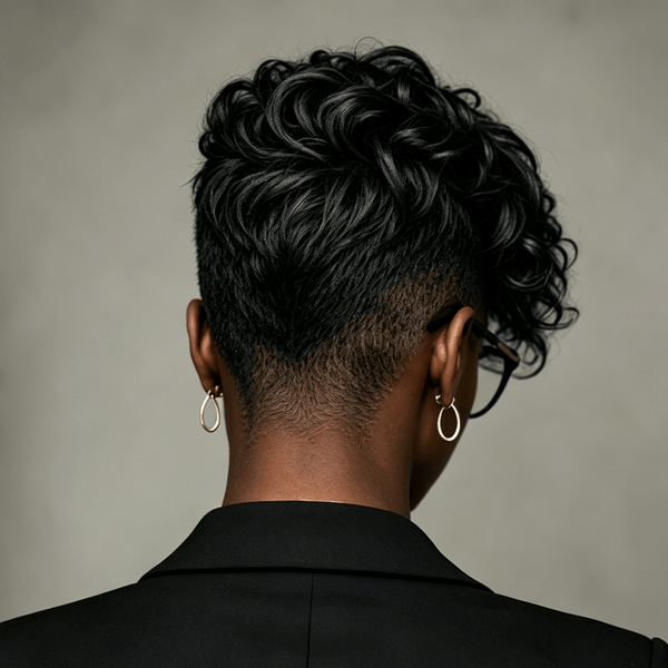 Bequeen Natural Black / Gray Side Part Full Lace Wig