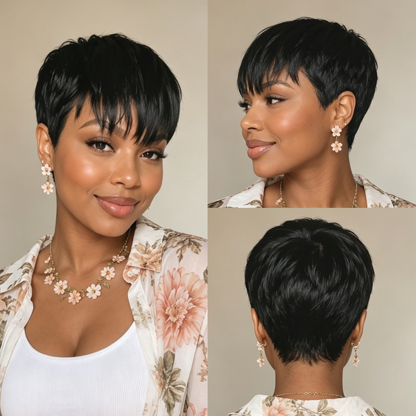 Bequeen Natural Black Side Part Lace Wig