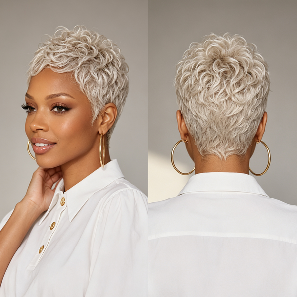 Bequeen Natural Black Wave Pixie Wig (3 Colors)