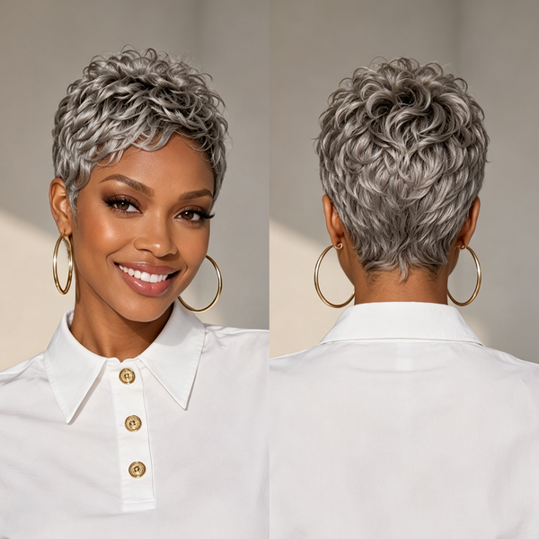 Bequeen Natural Black Wave Pixie Wig (3 Colors)