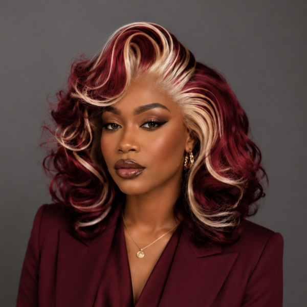 Bequeen Pitaya Mixed White Wave Lace Bob Wig