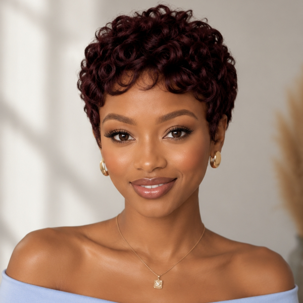 Bequeen Purple Finger Wave Lace Wig
