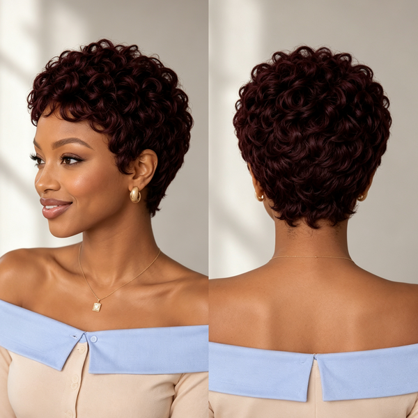 Bequeen Purple Finger Wave Lace Wig
