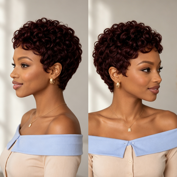 Bequeen Purple Finger Wave Lace Wig