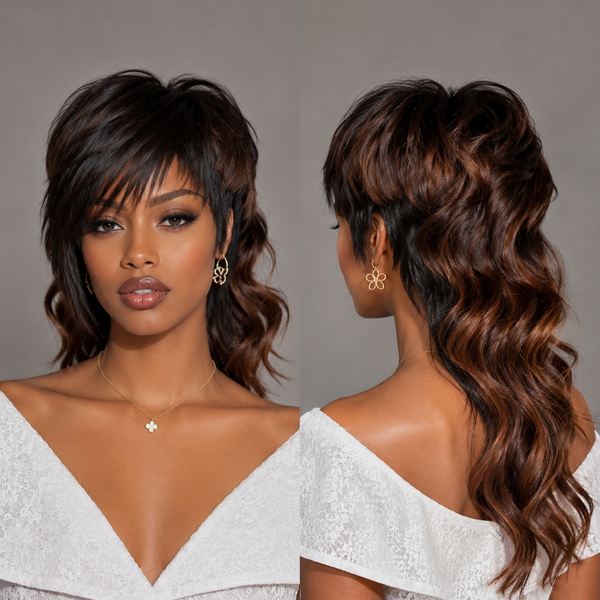 Bequeen Retro Chic Mullet Glueless Wig