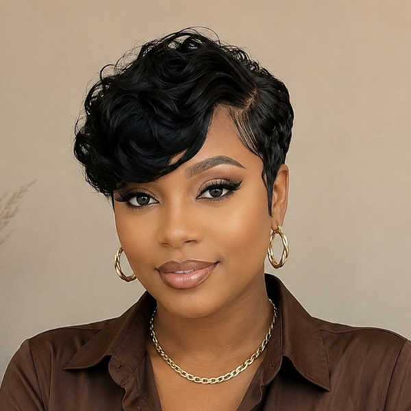 Bequeen Right Side Part Natural Wave Full Lace Wig