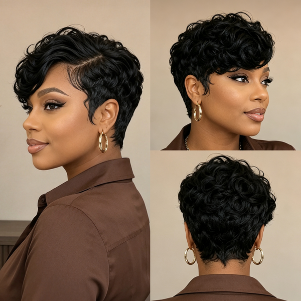 Bequeen Right Side Part Natural Wave Full Lace Wig