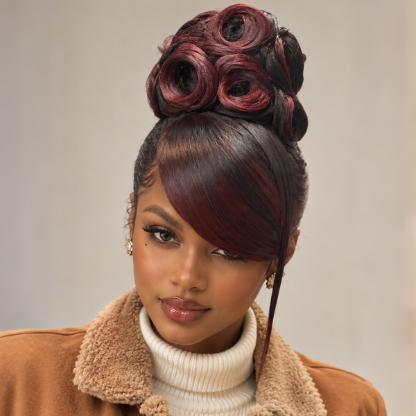Bequeen Romantic Highlight Red Wedding Wig 100% Human Hair