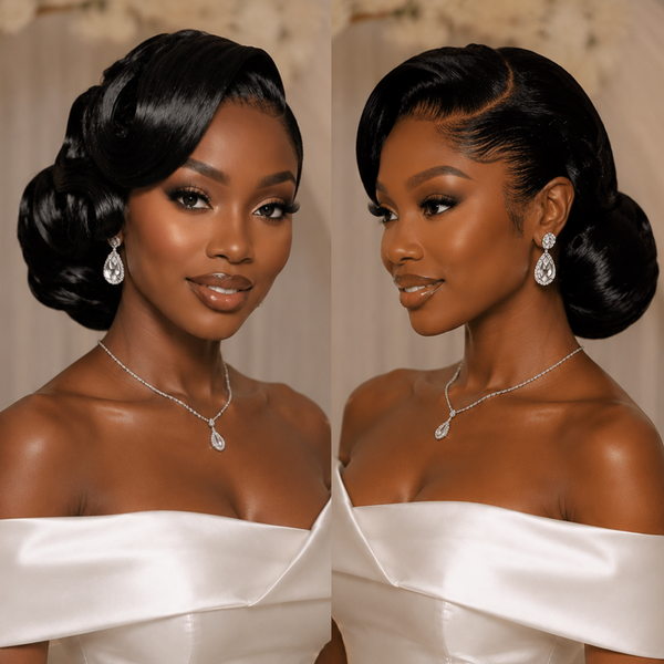 Bequeen Romantic Updo Wedding Wig