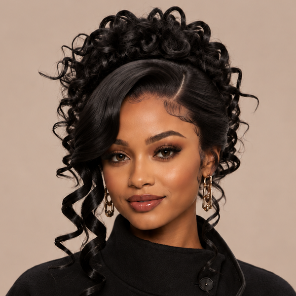 Bequeen Romantic Wig with Hair Band Frontal Lace Braid