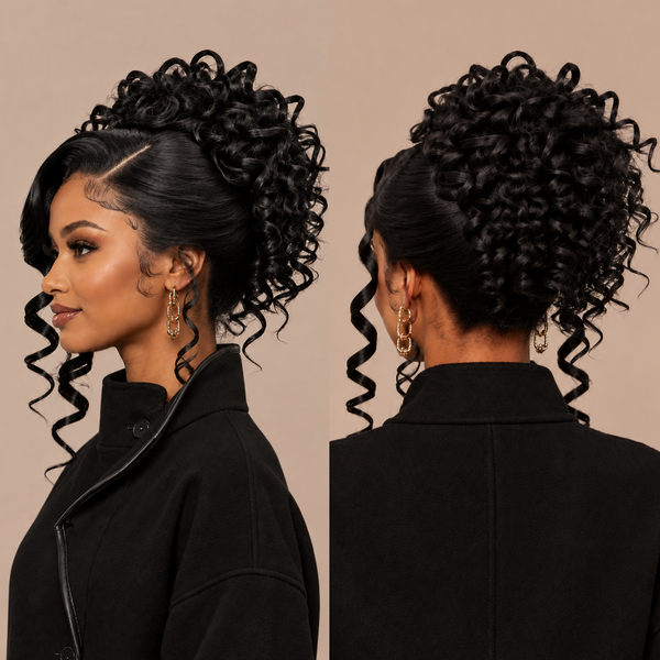 Bequeen Romantic Wig with Hair Band Frontal Lace Braid