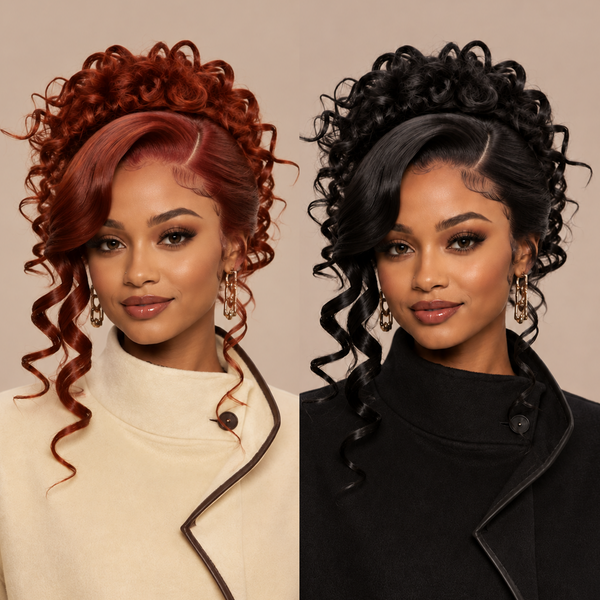 Bequeen Romantic Wig with Hair Band Frontal Lace Braid