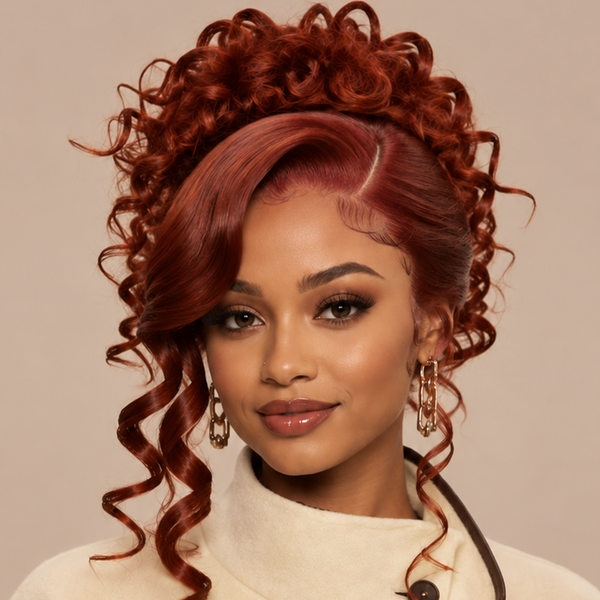Bequeen Romantic Wig with Hair Band Frontal Lace Braid