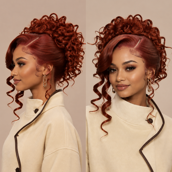 Bequeen Romantic Wig with Hair Band Frontal Lace Braid