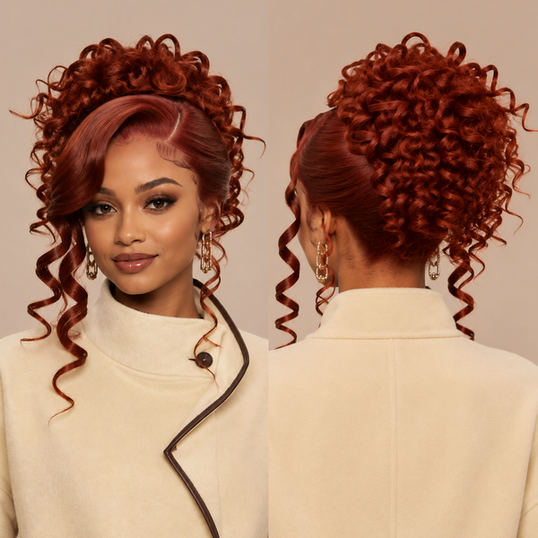 Bequeen Romantic Wig with Hair Band Frontal Lace Braid