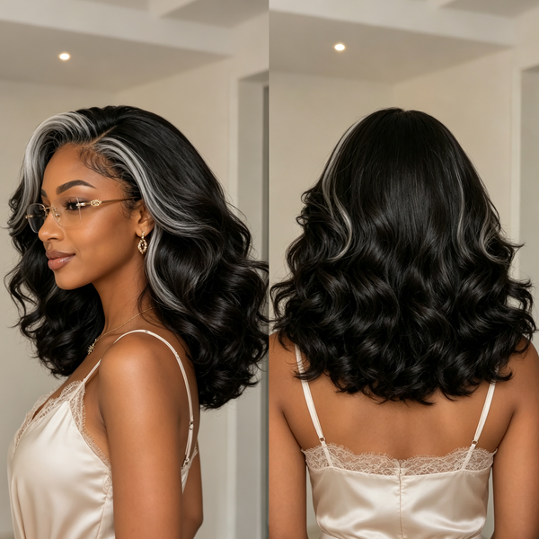 Bequeen Salt and pepper Fashion Wig